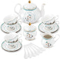 fanquare 21 Pieces Royal Style Porcelain Tea Set by fanquare