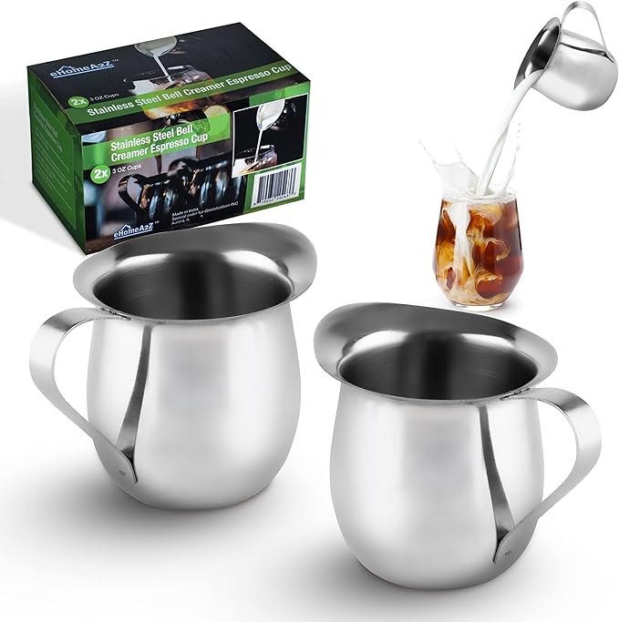 Stainless Steel Bell Creamer Espresso Shot Frothing Pitcher Cup Latte Art by EHOMEA2Z