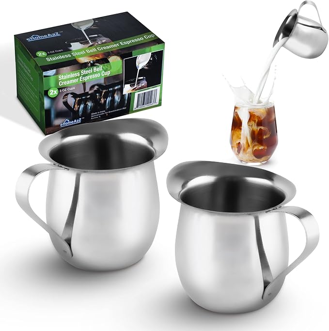 Stainless Steel Bell Creamer Espresso Shot Frothing Pitcher Cup Latte Art by EHOMEA2Z