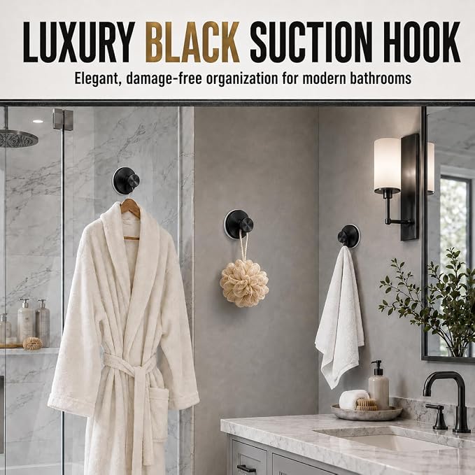Suction Cup Hooks for Shower, Shower Hooks for Inside Shower, No Drill Bathroom - Image 5