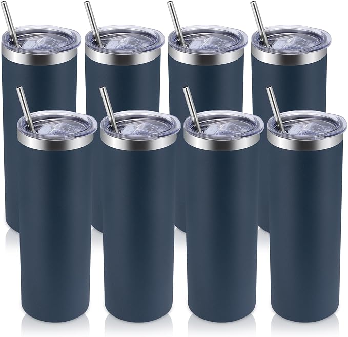 Volhoply 8 Pack Skinny Tumblers by LiveFully%EF%BC%8CDrinkFreely%E2%80%94KeepGoingwithVolhoply%EF%BC%81