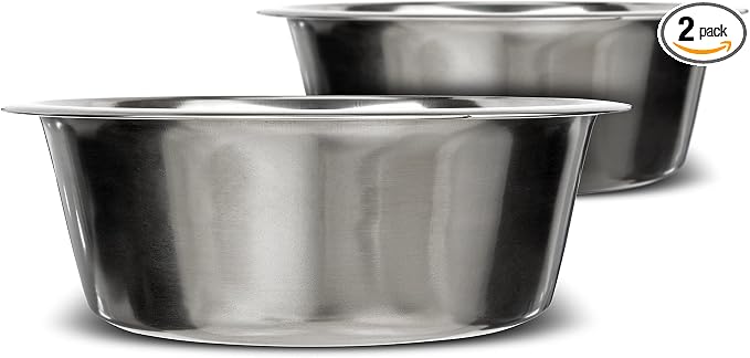 Neater Pet Brands 12 Cup Stainless Steel Dog Bowls, Large Dog Water Bowl or by NeaterPetBrands
