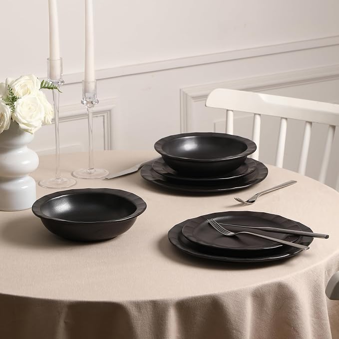Stone Lain Oasis Stoneware Plate Dish Set, 4-Piece Dinner Plates - Image 7