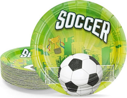 40 Pack Soccer Paper Plates by Unknown