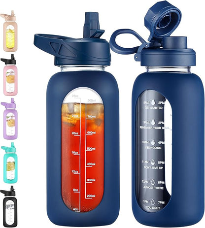 CIVAGO 32 oz Glass Water Bottle by CIVAGO