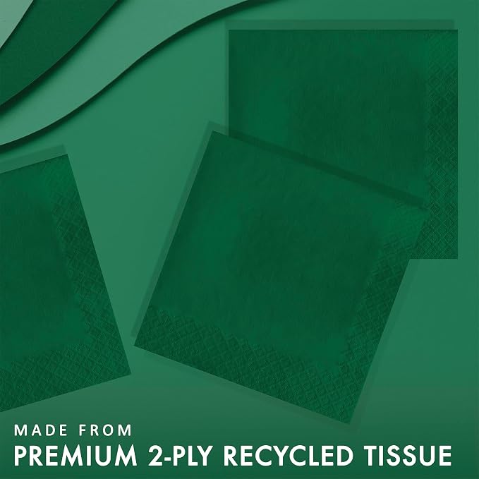 Hunter Green Luncheon Napkin, 2 Ply - Image 2