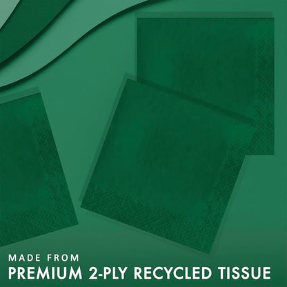 Hunter Green Luncheon Napkin, 2 Ply - Image 2