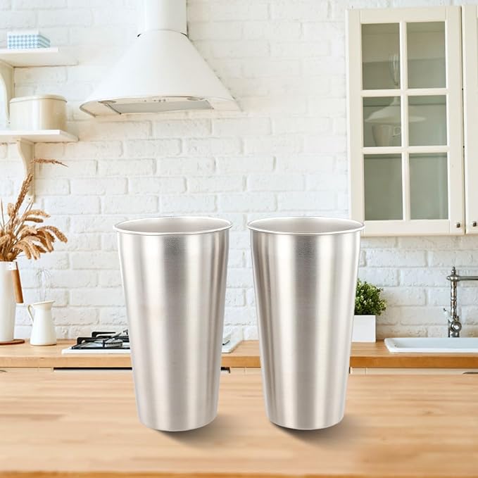 Stainless Steel Camping Mug Set, Lightweight Handleless Travel Coffee Cup - Image 4