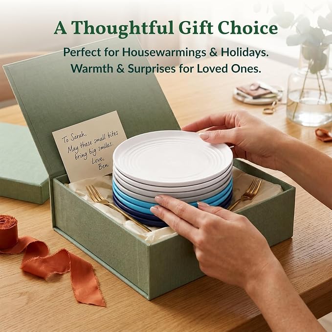 Wheat Straw Mini Plates | For Dessert, Breakfast & Snacks | Long-lasting - Image 8