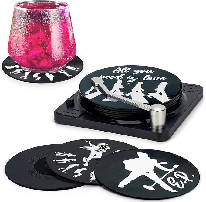 Retro Vinyl Record Coasters by Valdivia