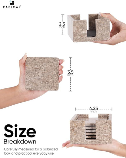 Radicaln Square Marble Coasters Set of 6 - Image 7