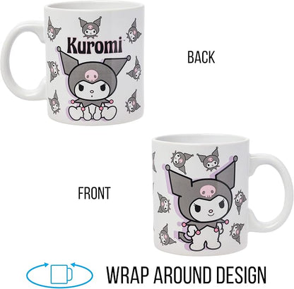 Silver Buffalo Sanrio Hello Kitty and Kuromi Poses, Ceramic Mug, 20oz | Hello - Image 5