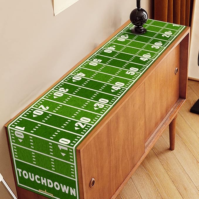 Nepnuser American Football Court Table Runner Touch Down Football Birthday - Image 3