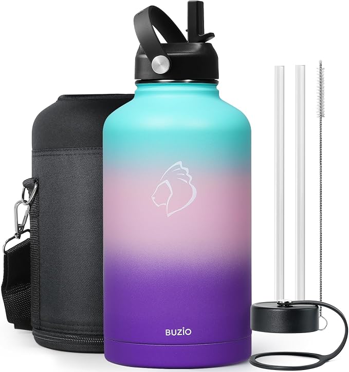 BUZIO 64 oz Insulated Stainless Steel Water Bottle by BUZIO