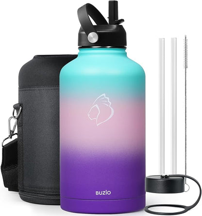 BUZIO 64 oz Insulated Stainless Steel Water Bottle by BUZIO