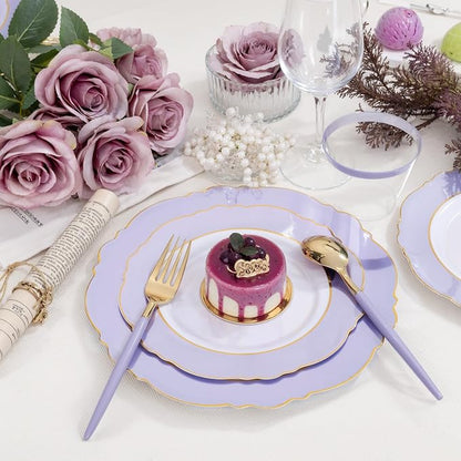 60pcs Purple Plates Disposable - Image 4