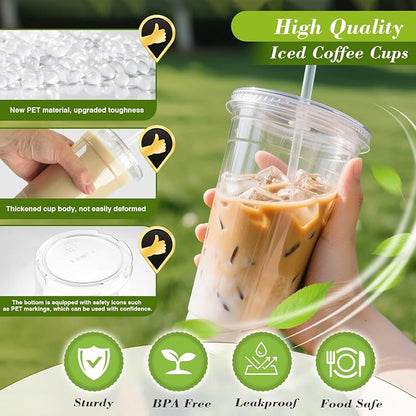 Ginkgo 32 oz Clear Plastic Cups - Image 3
