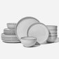 18 Piece White Stoneware Dinnerware Set by Pokini