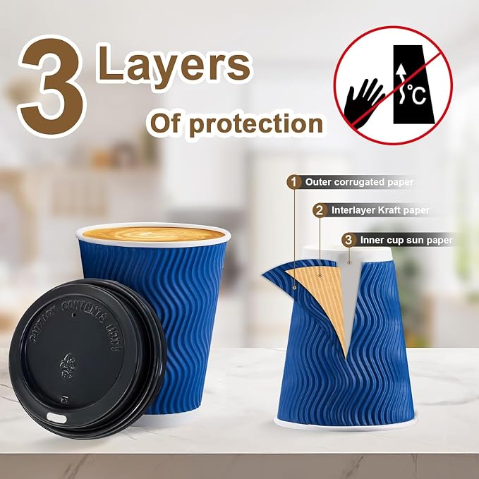 Clawsoff 500 Pack 12 oz Coffee Cups - Image 4