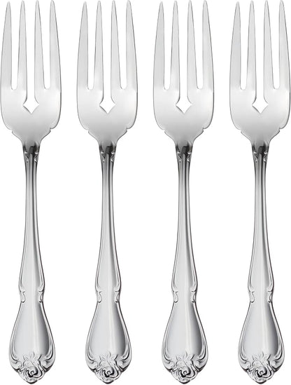 Oneida Silverware Set, True Rose Everyday Salad Forks 4-Piece Flatware Set by Oneida