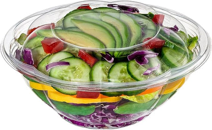 GUSTO [24 oz. - 50 Count Clear Plastic Salad Bowls - Perfect by GUSTO