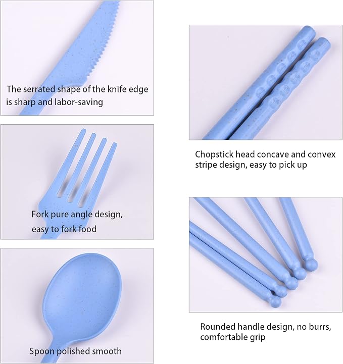 Camping Utensil Set, Reusable Utensils Set - Image 3