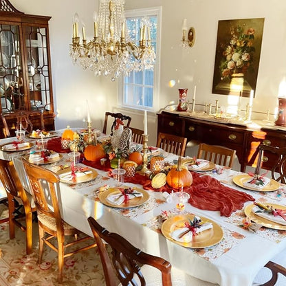 10 Pack Terracotta Cheesecloth Table Runners 35x120 Inch, 10FT Rustic Burnt - Image 8