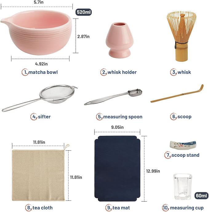 Joiish Matcha Whisk Set, 10-Pcs Matcha Kit - Image 7