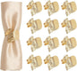 Napkin Rings Set of 6, Metallic Napkin Ring Holder Buckles | Napkin Ring Bulk by Unknown