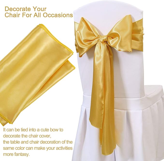 Gold Table Runners 20 Pack 12x108 inch Silk Satin Smooth Fabric | Satin Table - Image 3
