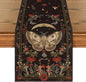 Artoid Mode Poppy Moth Mushroom Moon Fall Table Runner, Seasonal Autumn Kitchen by ArtoidMode