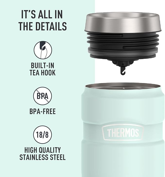 THERMOS Stainless King Stainless Steel Tumbler, Matte Light Blue | - Image 4