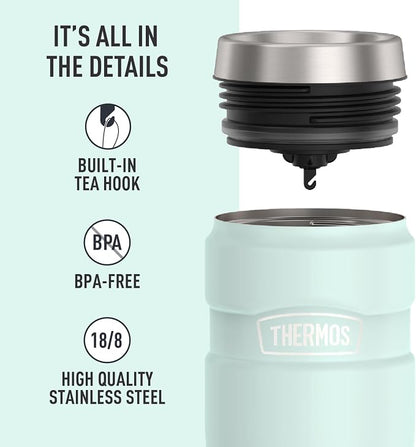THERMOS Stainless King Stainless Steel Tumbler, Matte Light Blue | - Image 4