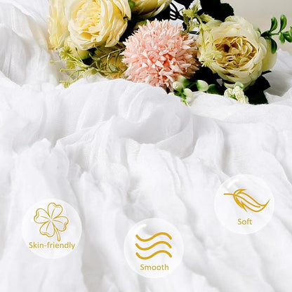 12 Pack White Cheesecloth Table Runner 17 x 108 Inch | Boho Gauze Cheese Cloth - Image 5