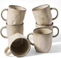 famiware Coffee Mugs Set of 6, Ocean Square 13oz Coffee Cup Set by Famiware