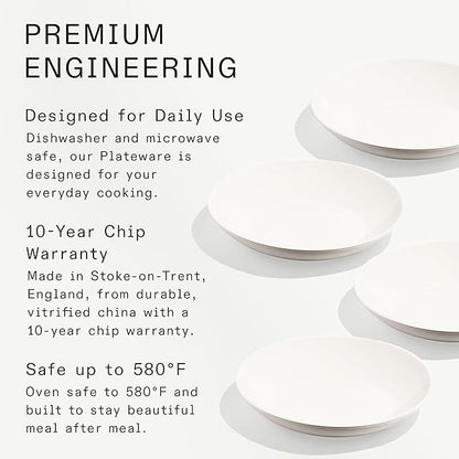 Made In Cookware - Set of 4 - Entrée Bowls - White - Porcelain England