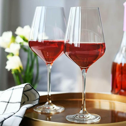 Krosno Large White Wine Glasses Set of 4 | 13.2 oz | Avant-Garde Collection | - Image 7
