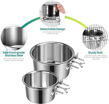 2 Pcs Large Dog Food Water Bowl - Image 5