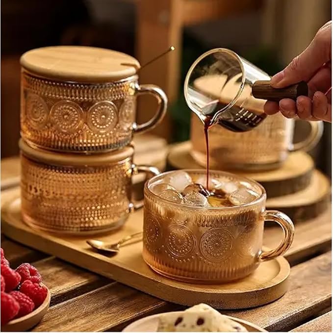 14 Oz Vintage Coffee Mugs Set, Beverages & Oats - Image 4