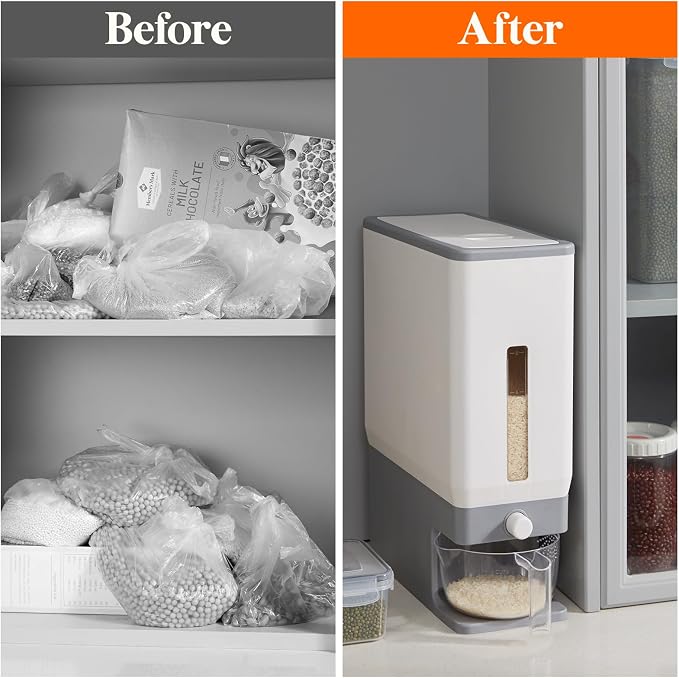 Lifewit Rice Dispenser 25 Lbs, Airtight Storage - Image 8