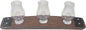 Premium Barrel Stave Whiskey, Scotch, Bourbon - Crystal Glass Flight (Red Mahogany)