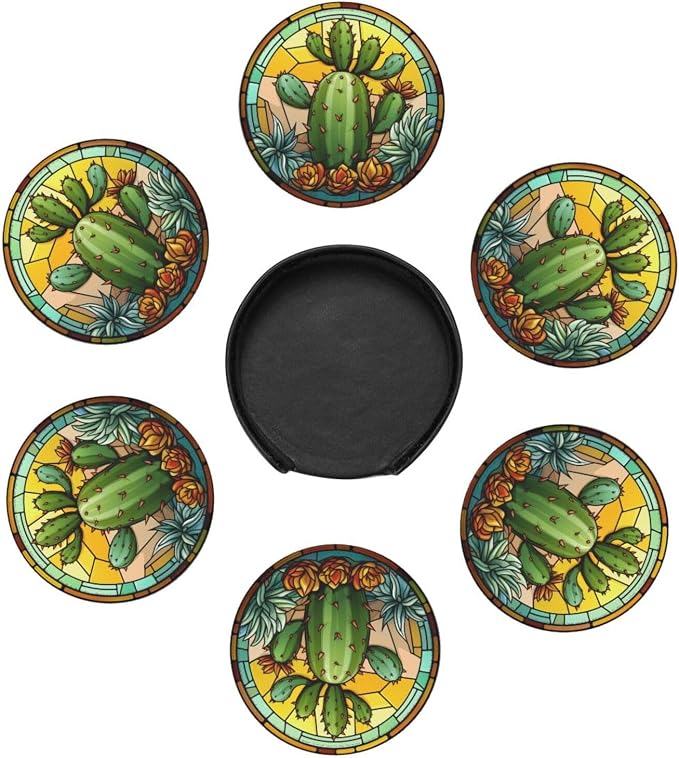Cactus Coasters for Drinks, Housewarming Gifts - Image 4