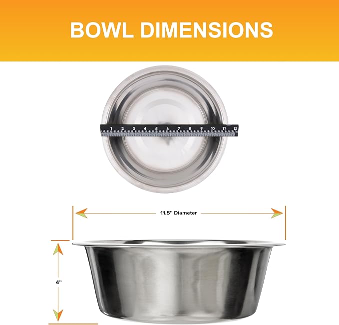 Neater Pet Brands 16 Cup Stainless Steel Dog Bowls, Large Dog Water Bowl or - Image 3
