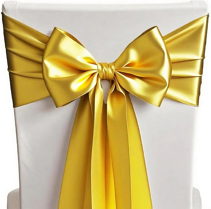 10 Pack Gold Table Runners 12 X 108 Inches Wedding Golden Satin Table Runner - Image 3