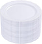 DaYammi 36PCS White Plastic Plates, Heavy Duty White Disposable Premium 7.5inch Dessert Cake Salad Appetizer Plates Hard Plastic Platos Disposable for Party Wedding