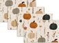 Fall Placemats Set of 4, Pumpkin Maple Leaf Autumn Table Mats 12x18 Inch | by Unknown