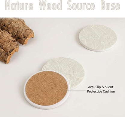 Absorbent Ceramic Leaf Coasters Set of 4 - Image 4
