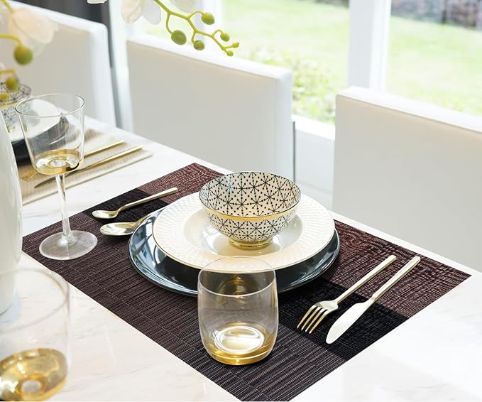 Aofmee Placemats, Heat Resistant Place Mats Set of 6, Washable PVC Table Mats - Image 7