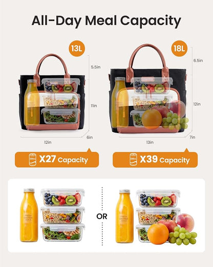 LOVEVOOK Lunch Box for Women, Adult Lunch Bag for Work - Image 2