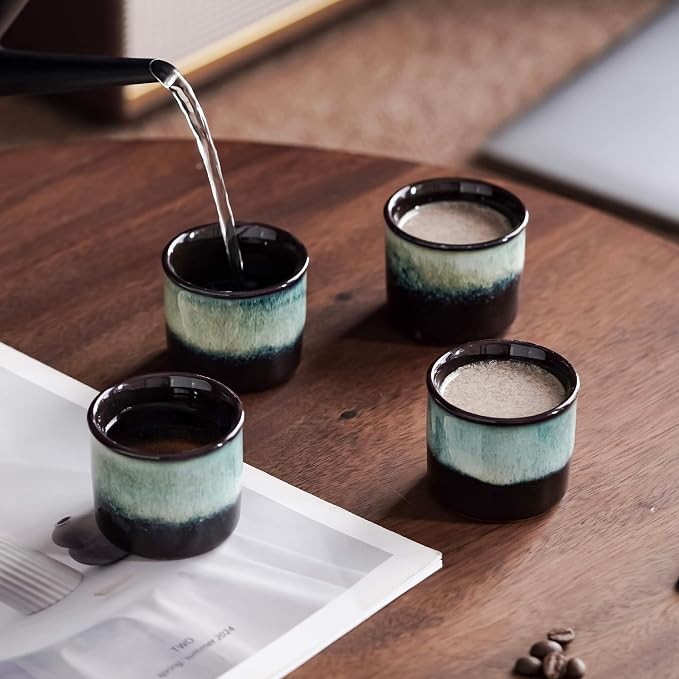 Japanese Tea Cups Set of 6, Ceramic Teacups, Chinese Tea Cups - Image 7